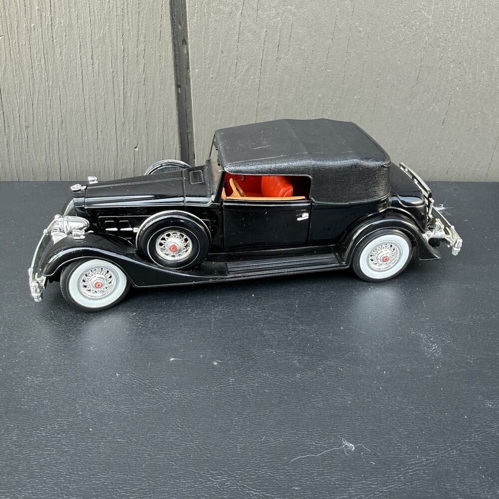 1934 Packard Diecast Model Car Black With Red Interior